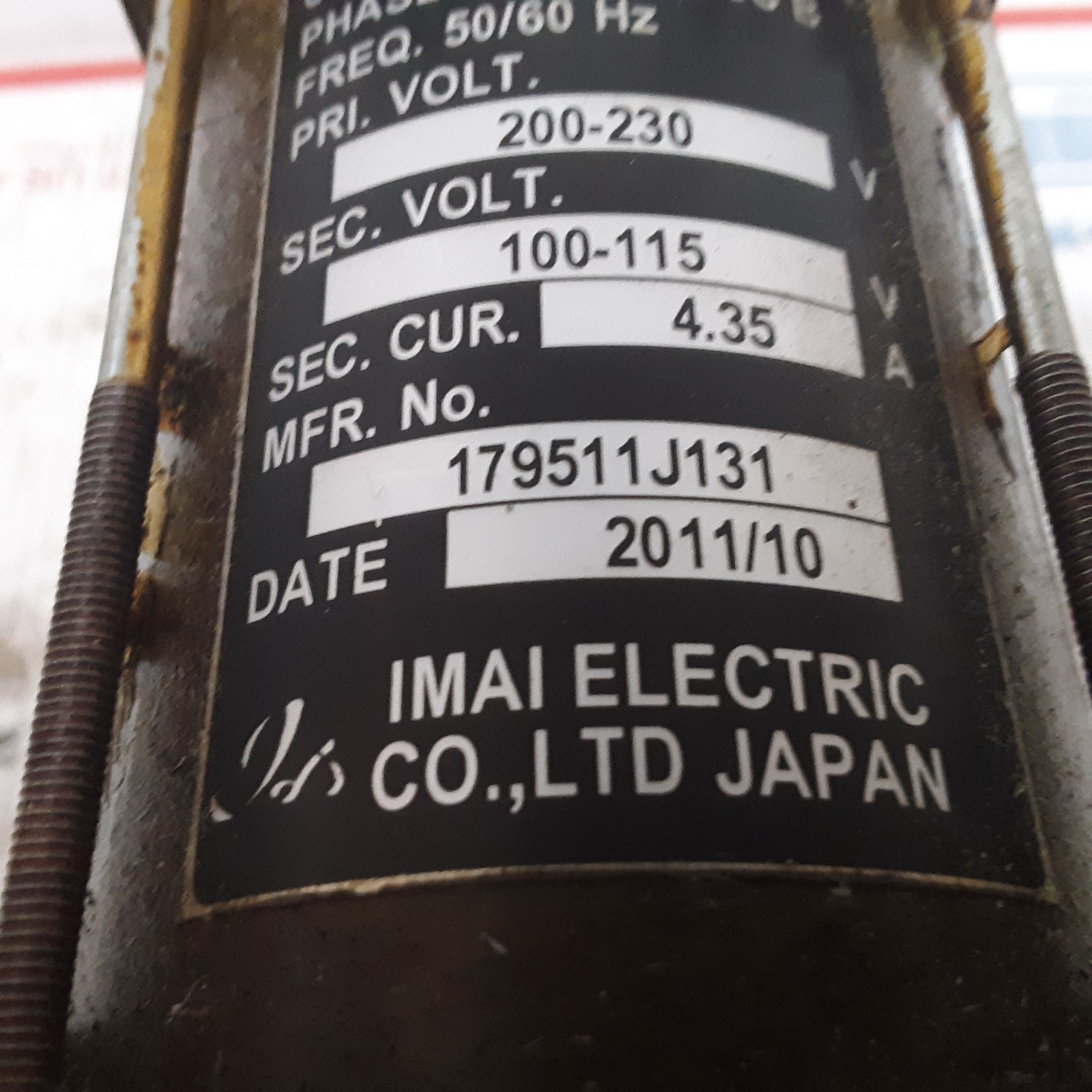 Imai Electric BSW-500A 500 Mfr. No. 179511J131