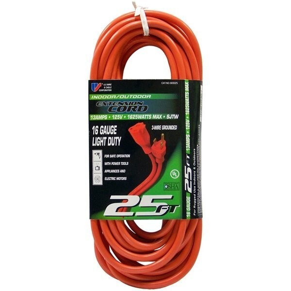 U.S. Wire & Cable SJTW Extension Cord, 1