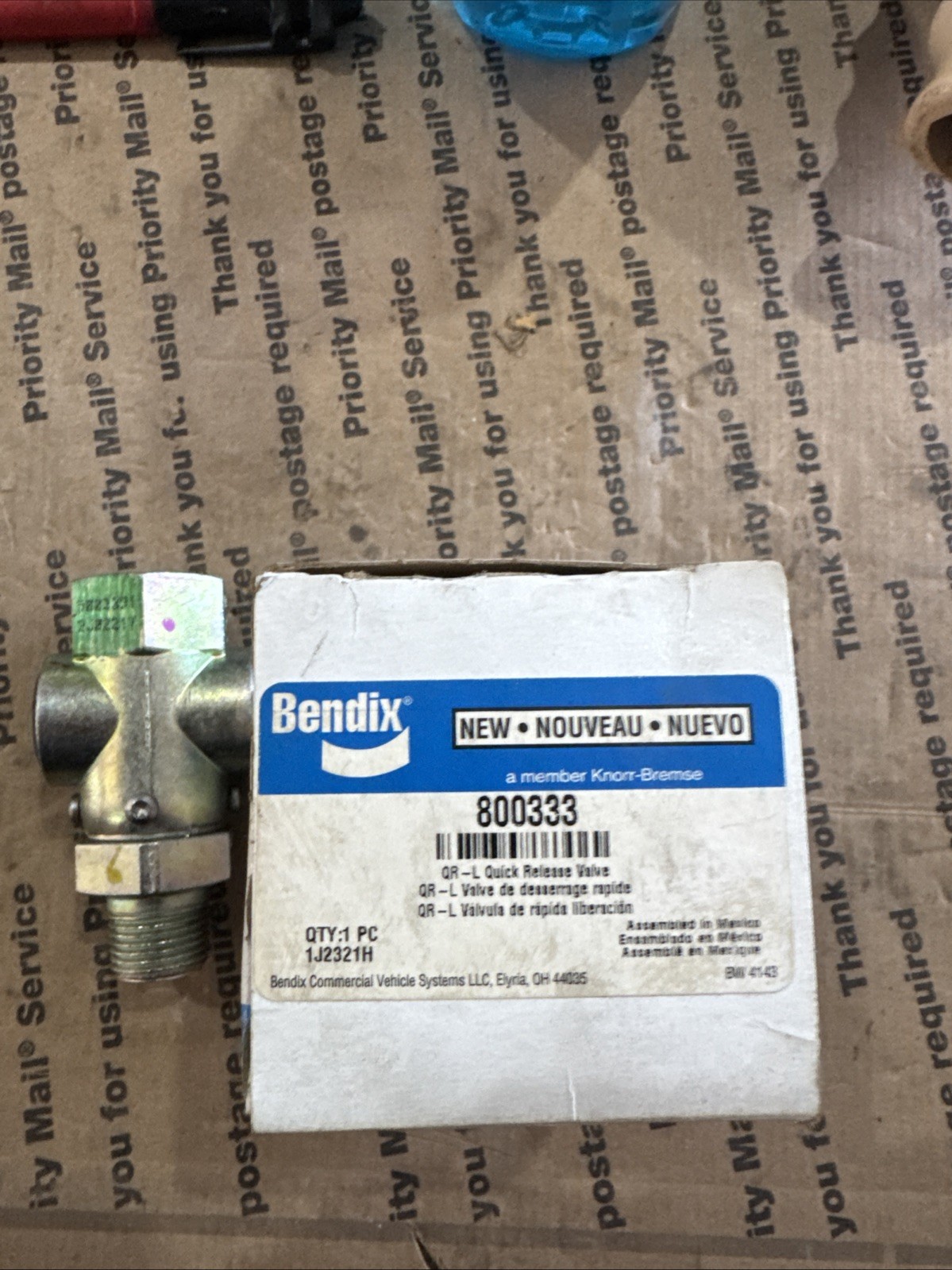 NEW BENDIX 80033 QUICK RELEASE VALVE 3/8″-1/2″ *READ*