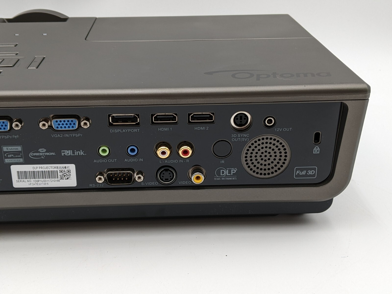 Optima Crestron DAEHUZZ EH500 Projector Office Conference Room 3D HDMI VGA Used