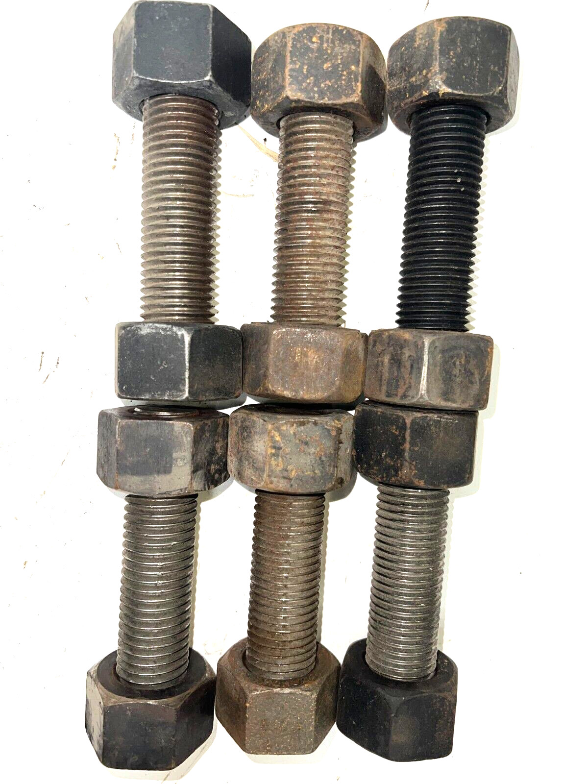ALLOY STEEL ALL THREAD ROD B7 GRADE 1-1/8″-8 X 5-1/4″ SIZE W/ NUTS LOT OF 6**