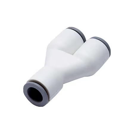 Parker 6340 08 00Wp2 Fractional Plastic Push-To-Connect Fitting, Polymer, White