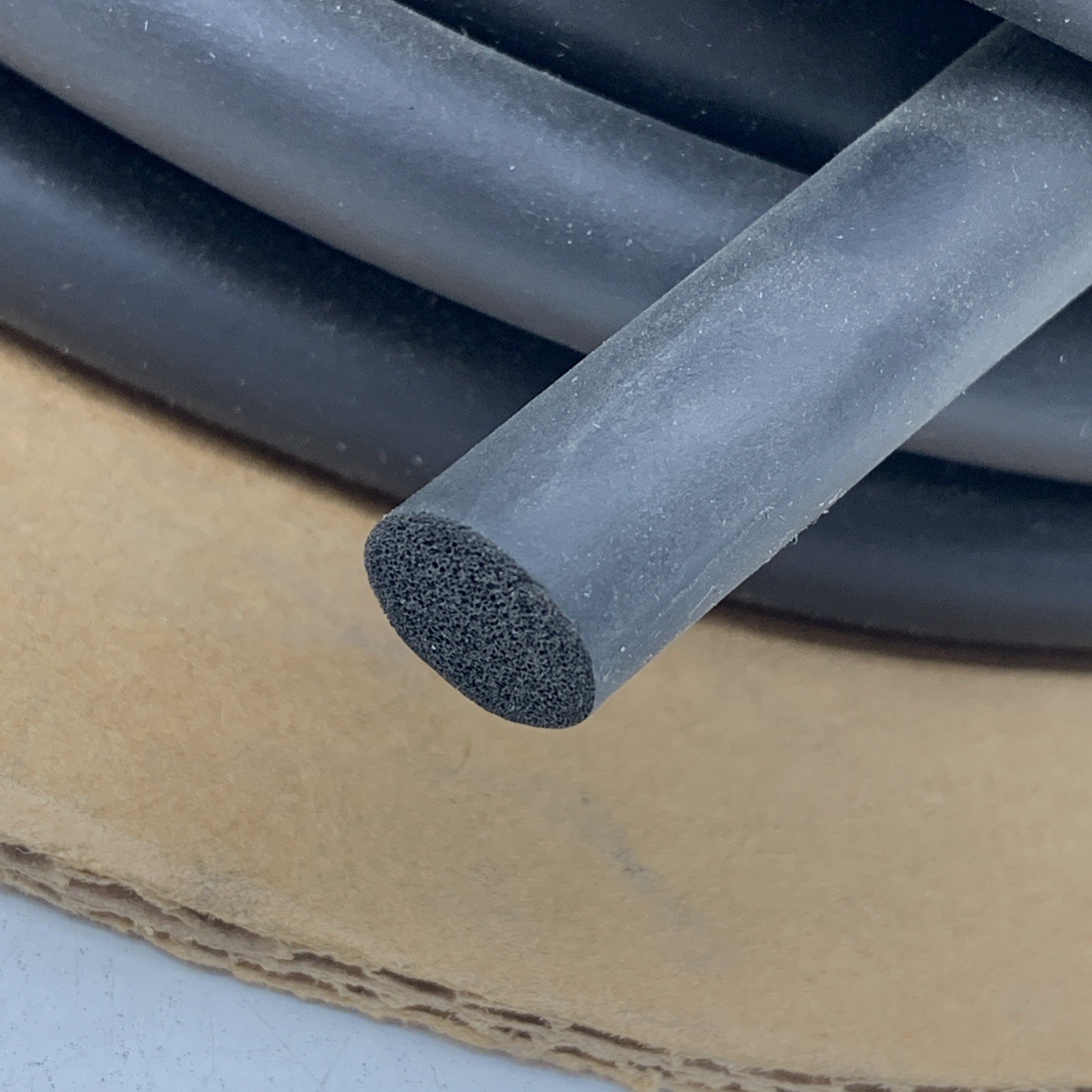 10ft Sponge Round Rubber Cord Weatherstrip 0.500″ 1/2″ Diameter Round