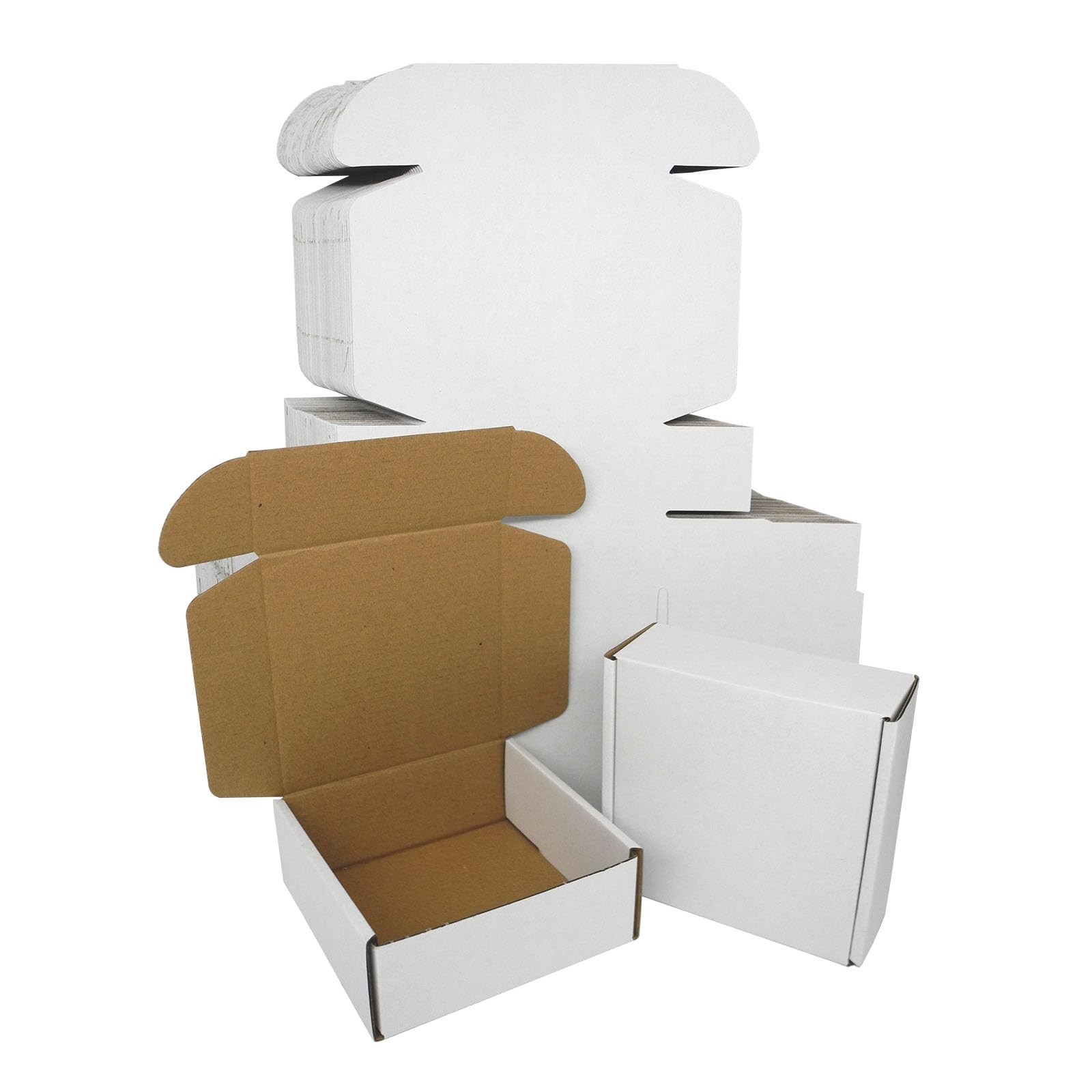 5x5x2″ Shipping Boxes, Small Shipping Box White Packaging for Small Business …