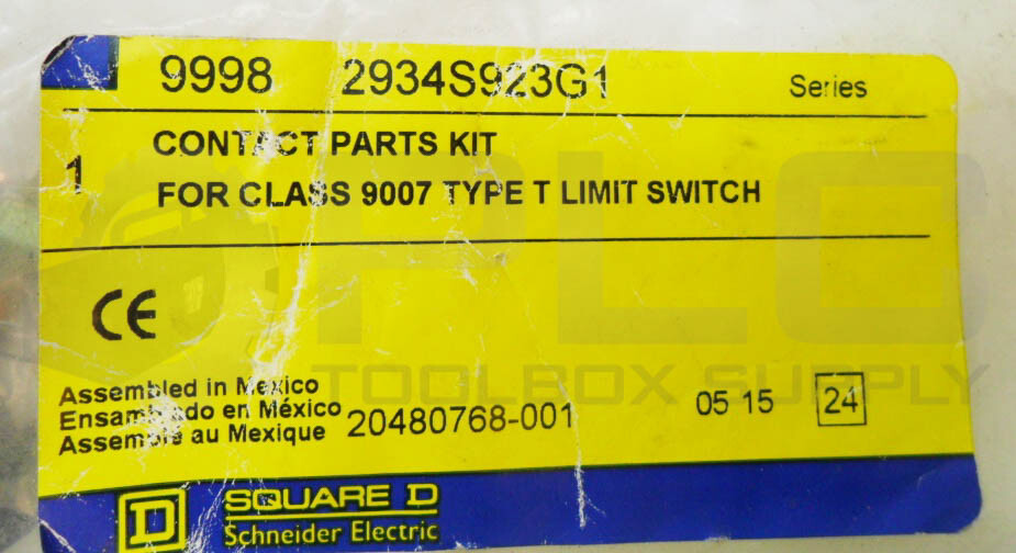 SEALED NEW SQUARE D 9998 2934S923G1 CONTACT PARTS KIT