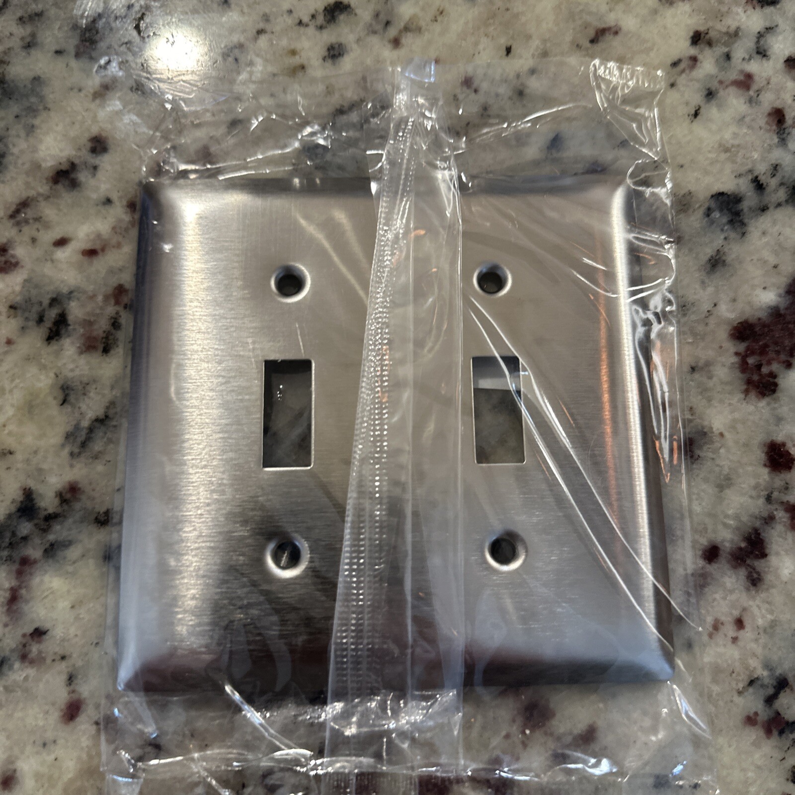 LEGRAND SS2 Toggle Wall Plate,Brushed Finish,Silver