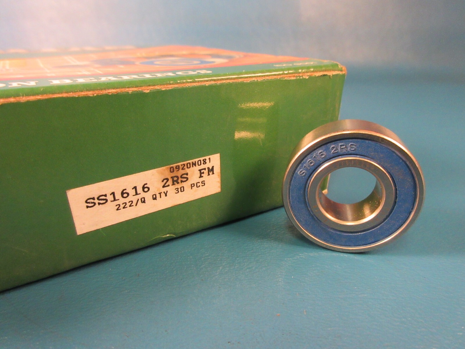TRITAN SS1616 2RS, Radial Ball Bearing, Dbl Sealed, Contact Seal, 1/2 in Bore