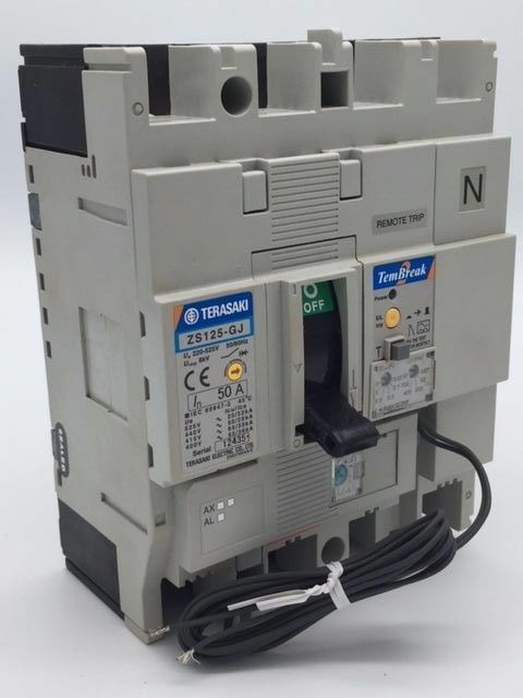 TERASAKI TemBreak ZS125-GJ 50A FC 4 Pole Circuit Breaker 36kA Rated 220-525V