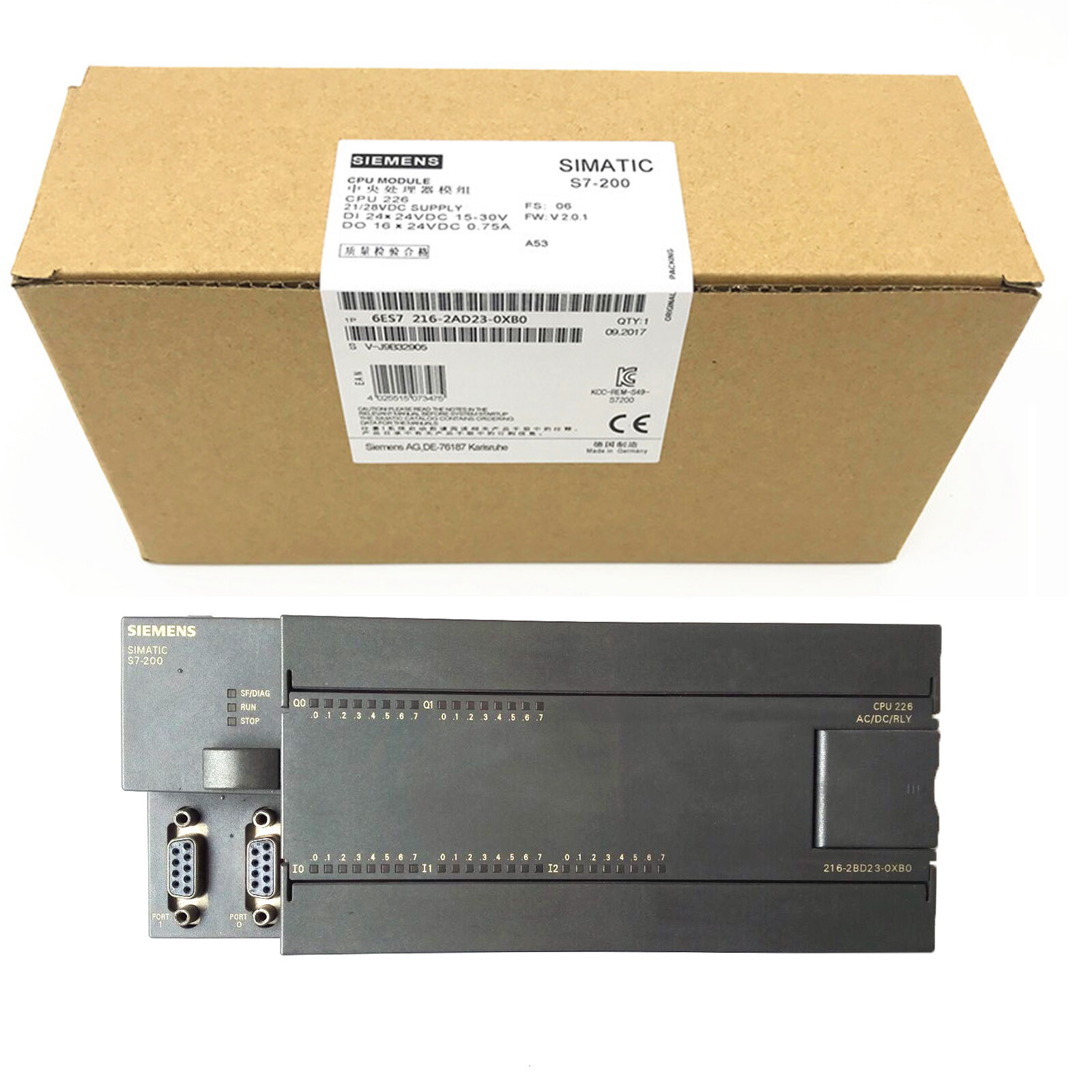 New In Box Siemens 6ES7 216-2AD23-0XB0 6ES7216-2AD23-0XB0 CPU 226 Compact Unit