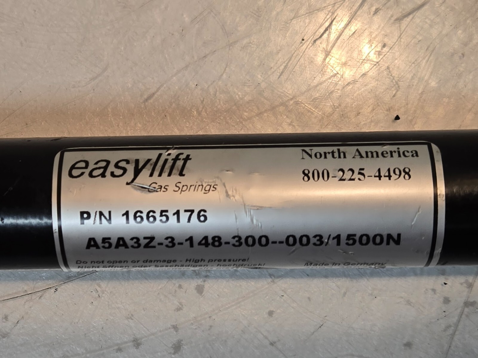 Easylift Gas Springs 1665176 | A5A3Z-3-148-300–003/1500N | 1500N Spring Force