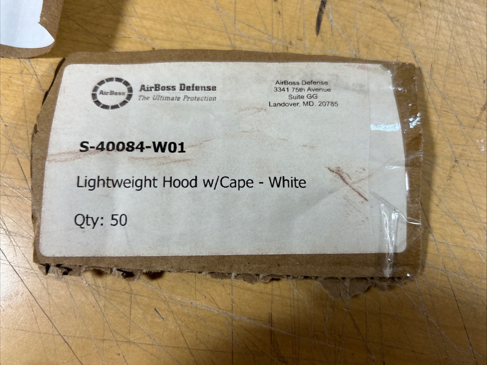 Lot of 10 – Tychem AirBoss Loose Fitting PAPR Hood W/Cape FlexAir White (6182)