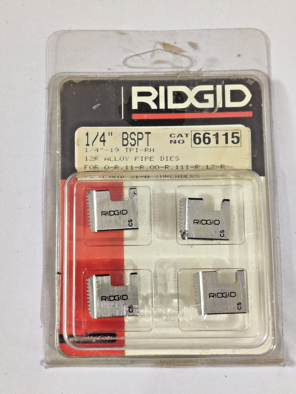 RIDGID 66115 1/4″ BSPT 12R ALLOY PIPE DIES Lot of 2 Pack
