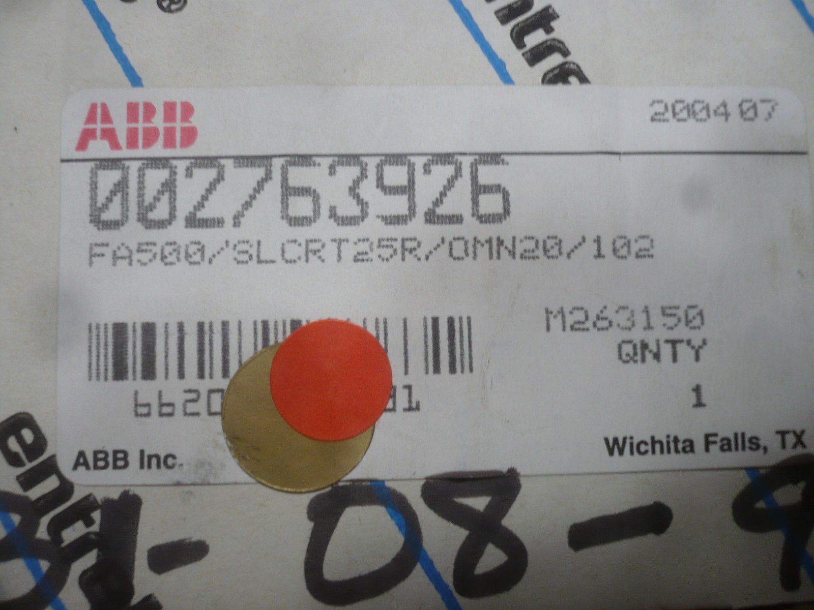 New ABB Entrelec 002763926 FA500/SLCRT25R/OMN20/102 Connecting Cable