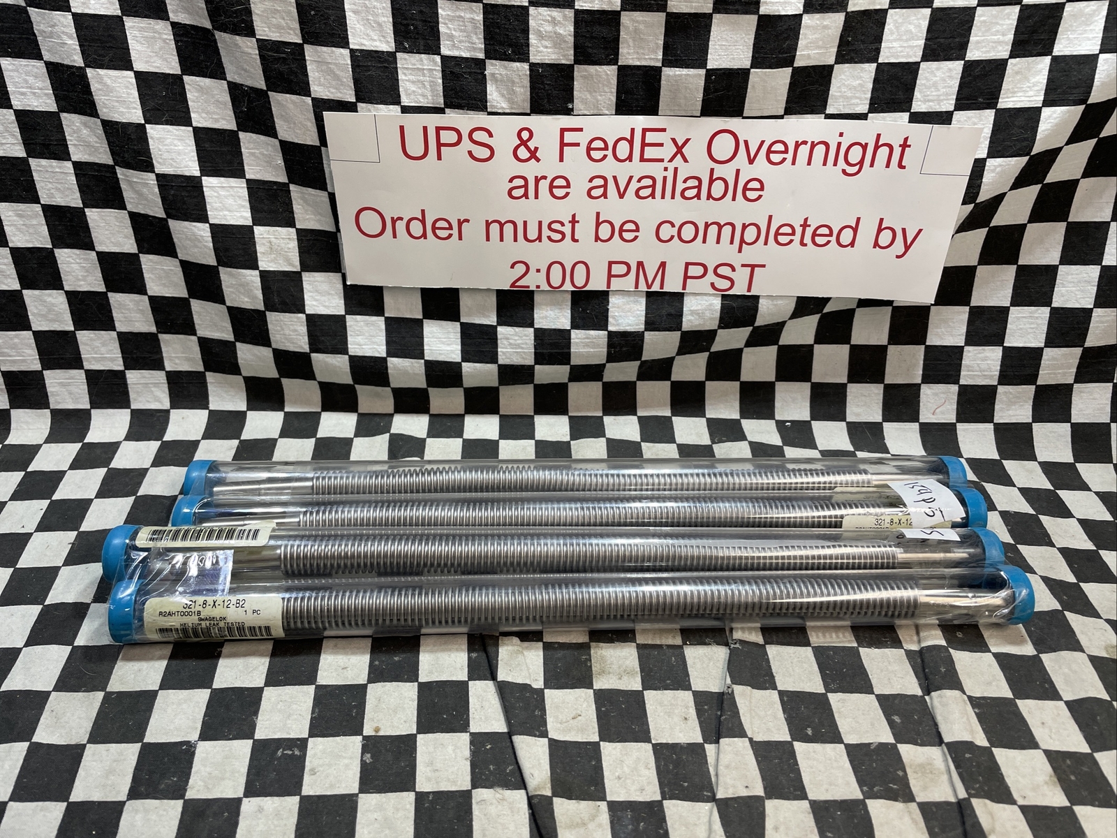 LOT OF 4, SWAGELOK Flexible Tubing 1/2″ X 12″, 321-8-X-12-B2, SHIPSAMEDAY