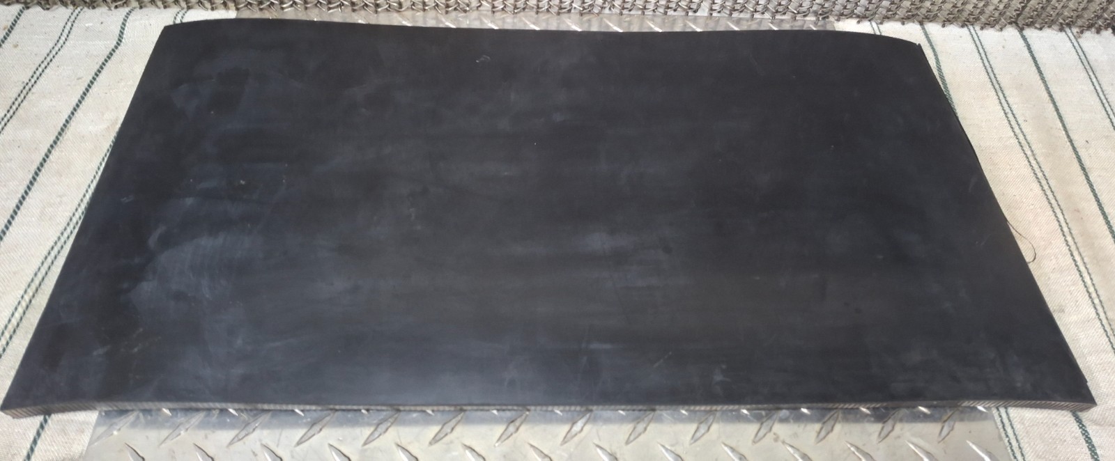 Heavy Rubber Sheet Matte Black Thick Rubber 24.5 x 12-1/8 x 1/2″