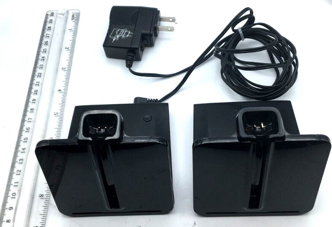 Plantronics Lot of 2 Wireless Headset Base, AC Adapter C054 Working