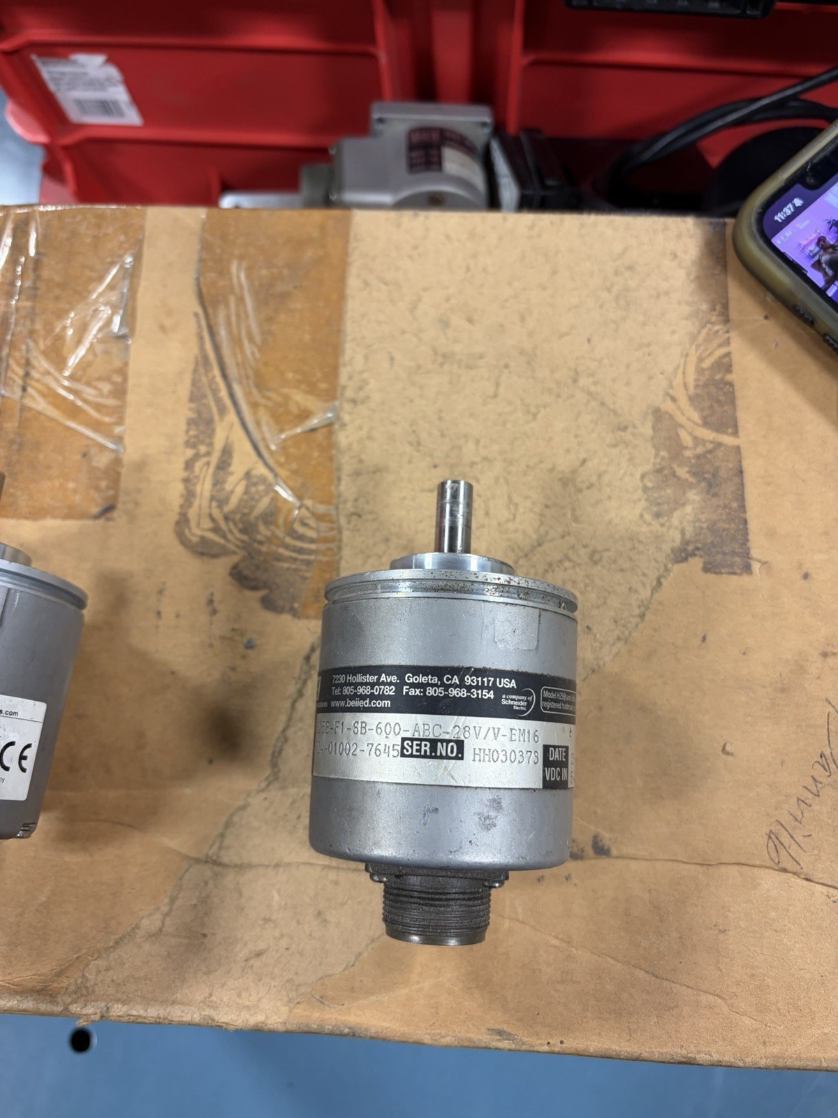 BEI SENSORS H25E-F1-SB-600-ABC-28V/V-EM16 ENCODER USED