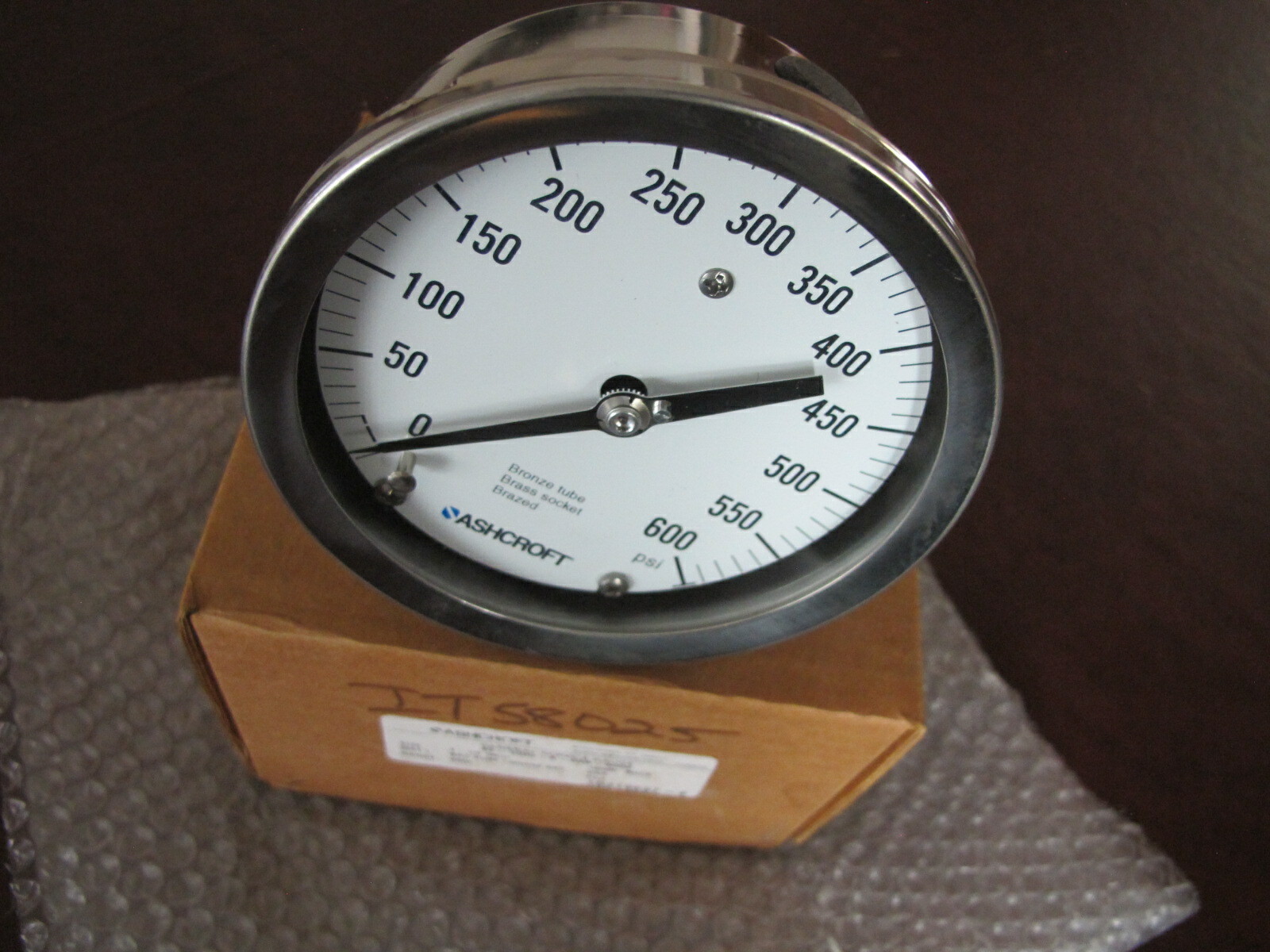 4-1/2″ Ashcroft 45-1009-A-04B-600 0-600# PSI General Service Pressure Gauge SS