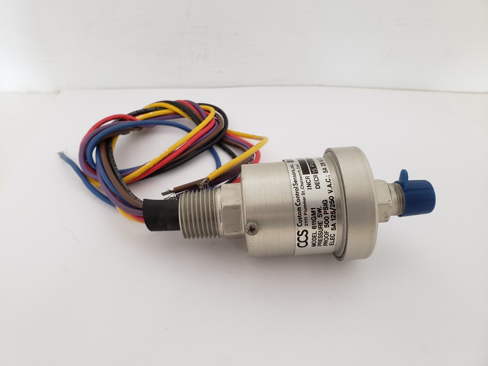 CCS 611GM1 PRESSURE SWITCH 500 PSI 125/250V AC 6 WIRES NNB