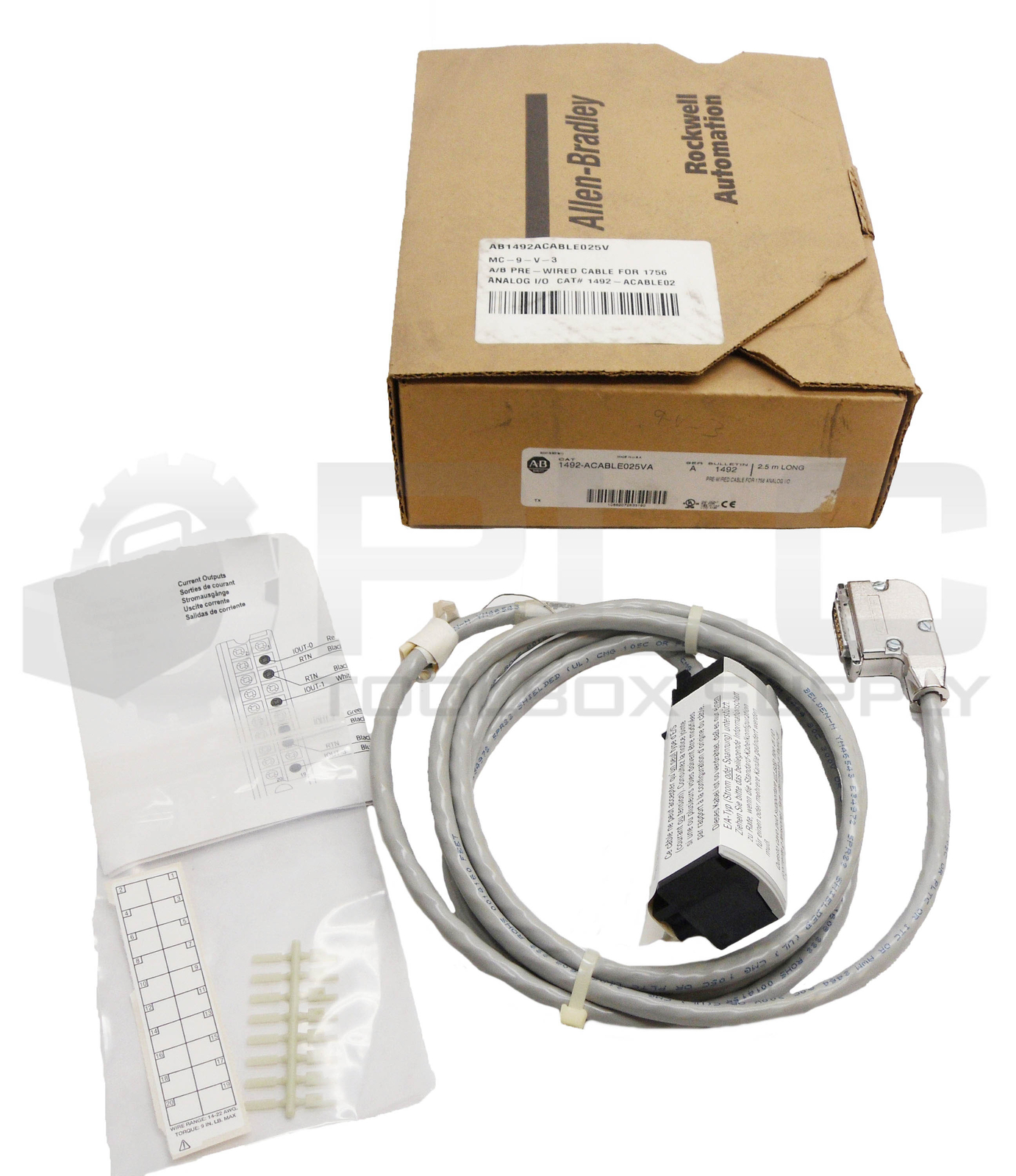 NEW ALLEN BRADLEY 1492-ACABLE025VA /A PRE-WIRED CABLE 2.5M LONG