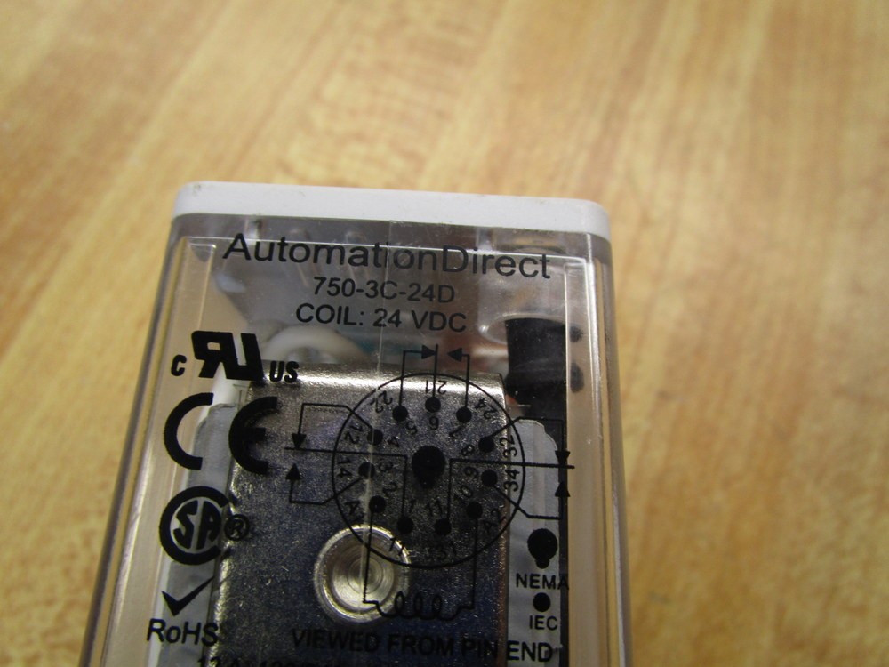 Automation Direct 750-3C-24D-24V DC Control Relay 750-3C24D-24VDC