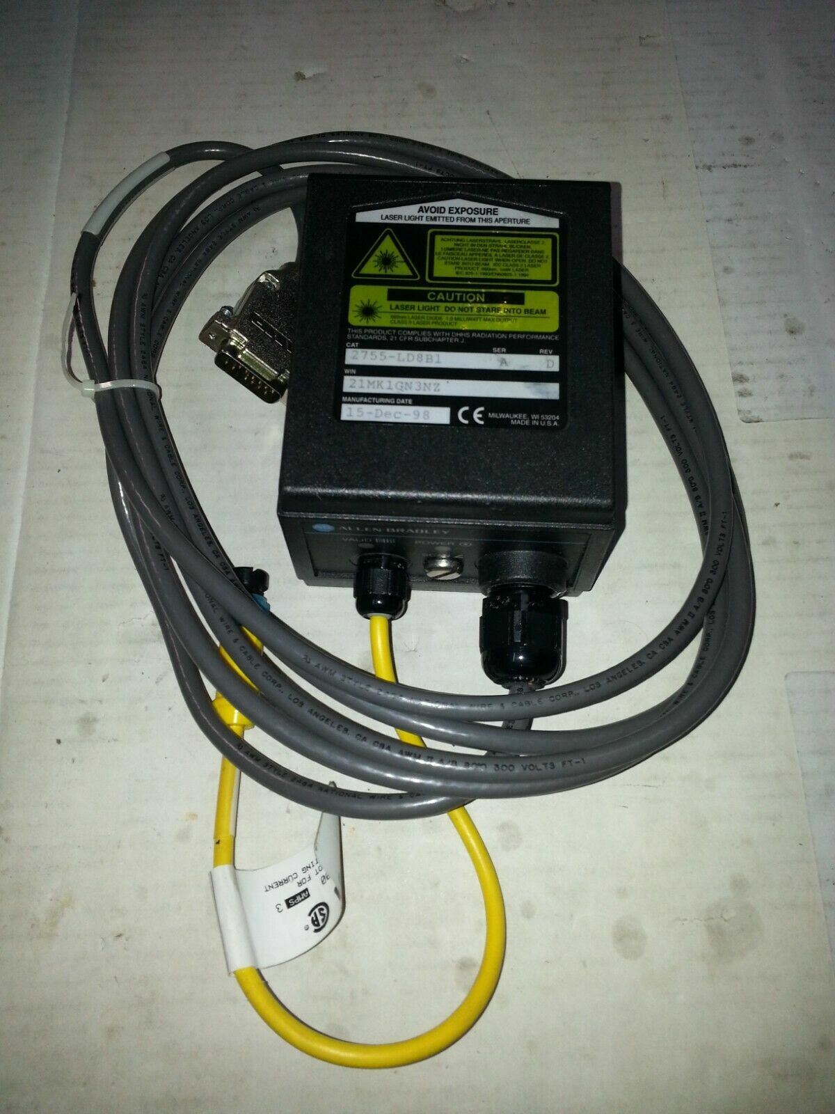 Allen-Bradley 2755-LD8B1 Visible Laser Diode Barcode Scanner Industrial Control
