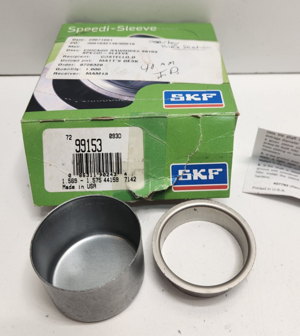 NEW IN BOX! SKF 1.569-1.575″ SHAFT SPEEDI-SLEEVE 99153