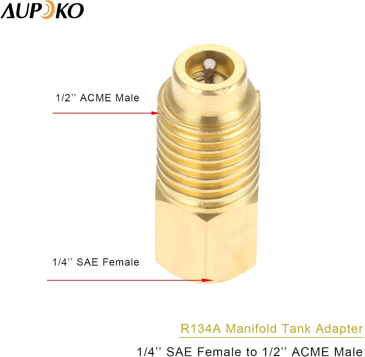 R1234YF Self-Sealing Can Tap with R134A Tank Adapter, 1/2’’ to 1/4’’ SAE Refrige