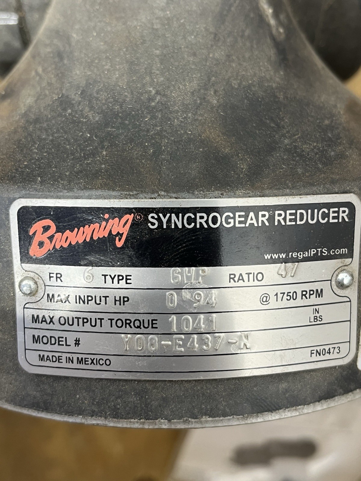 NEW BROWNING E437 SYNCROGEAR GEAR MODULE 47:1 Y08-E437-N no motor SWP .94 MAX