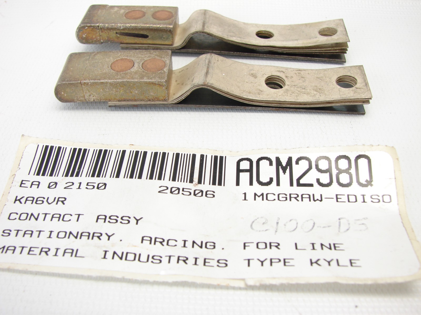 (44) Mcgraw-Edison KA6VR Contact Assembly Stationary Arcing For Type Kyle (T82)