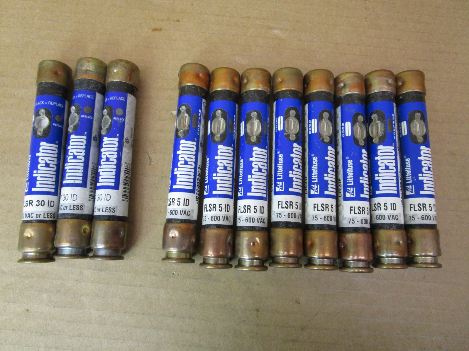 Mixed Lot of 11 Pieces Littelfuse FLSR30/5ID Class RK5 Time Delay Fuses 52023HM