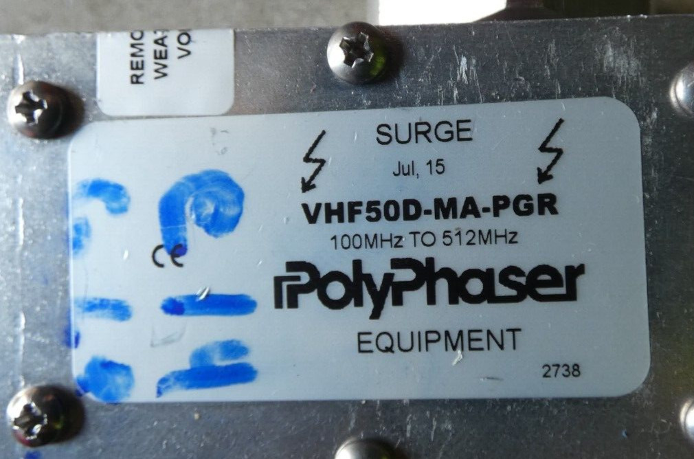 Used PolyPhaser VHF50D-MA-PGR DIN Male / DIN Female