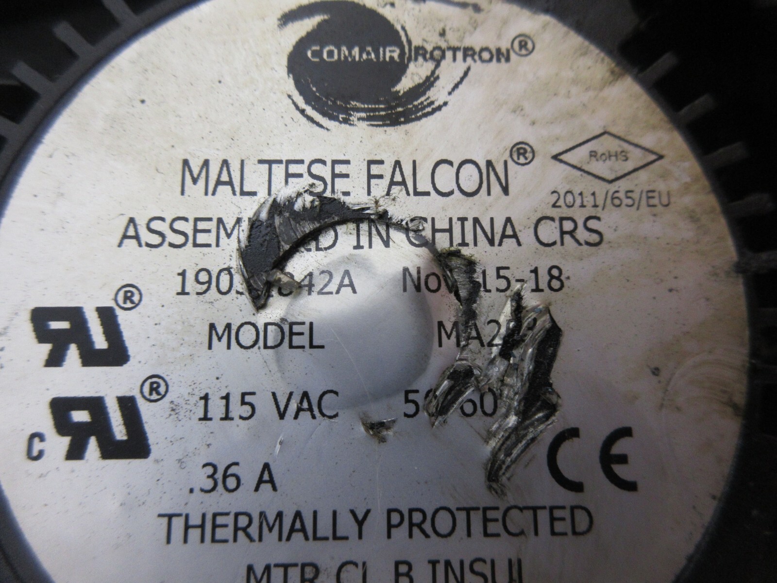 COMAIR ROTRON MALTESE FALCON MA2B3 002749 1903C42A HARDINGE COBRA 42 CNC LATHE
