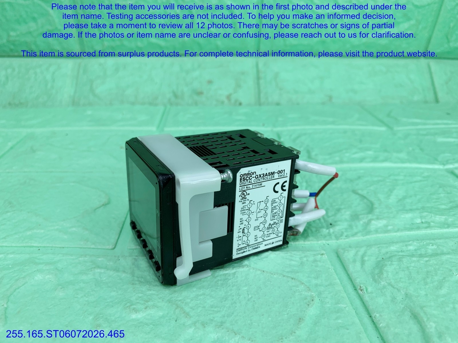 Omron E5CC-QX3A5M-001 Temp Controller as in photos, sn:6479, DHL