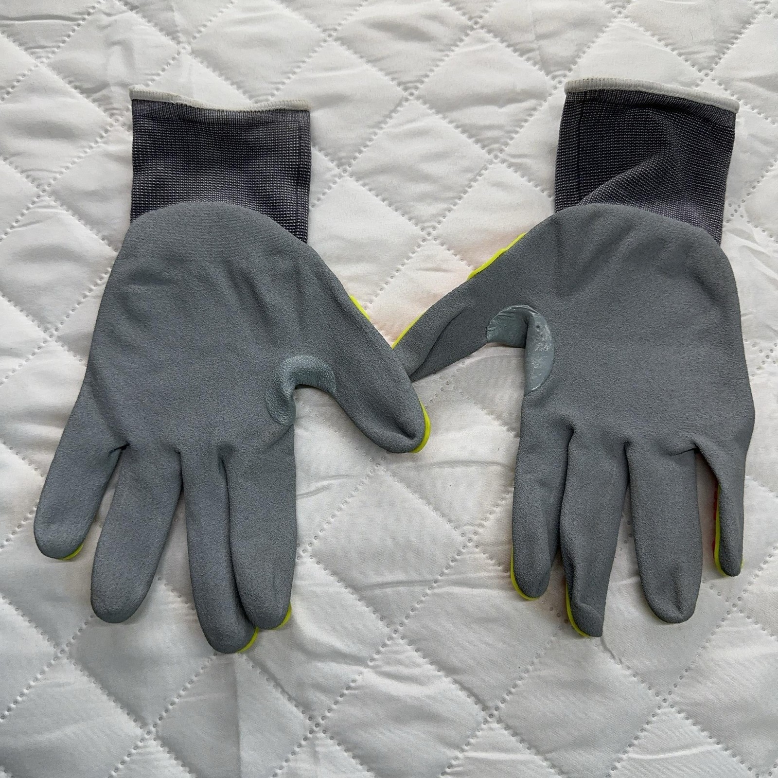 ORMADUS Impact Resistant Work Gloves Large L/9 Gray Hi-Vis Red Yellow ANSI A1