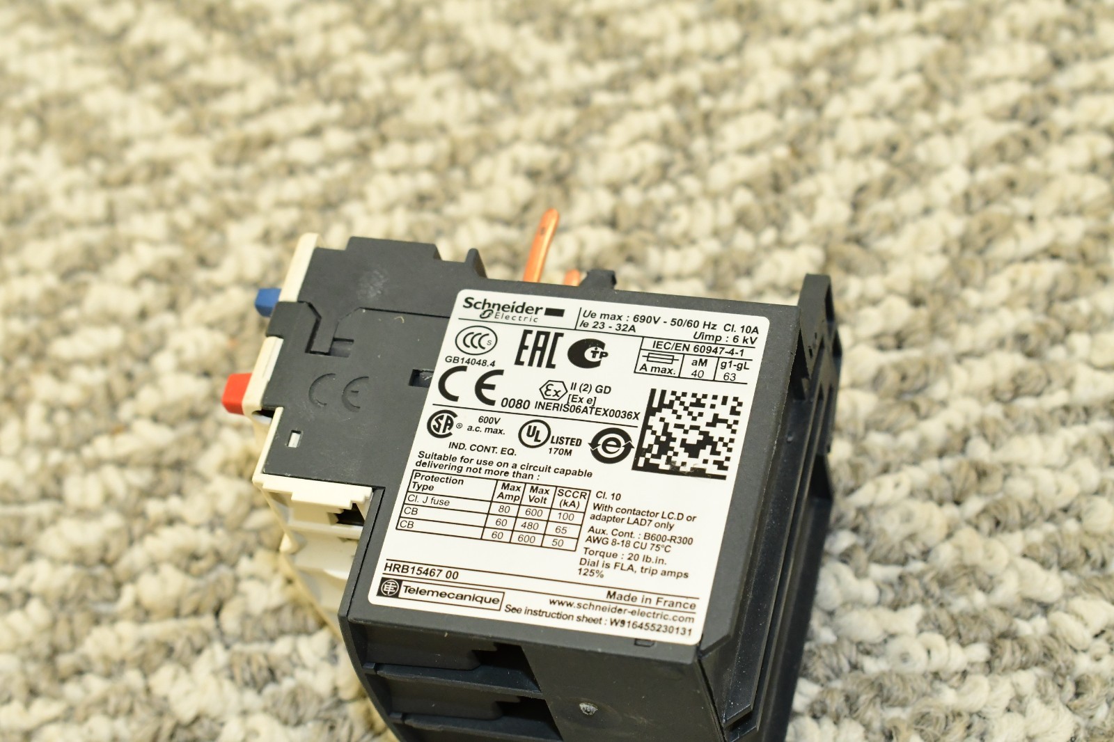 Schneider Electric TeSys LRD32L Thermal Overload Relay 23-32A