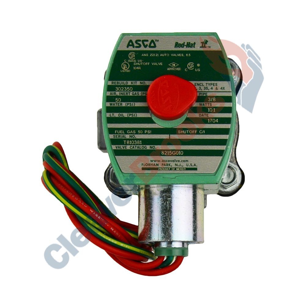 ASCO 2 Way Gas Solenoid Valve Normally Closed 3/8″ 8215G010