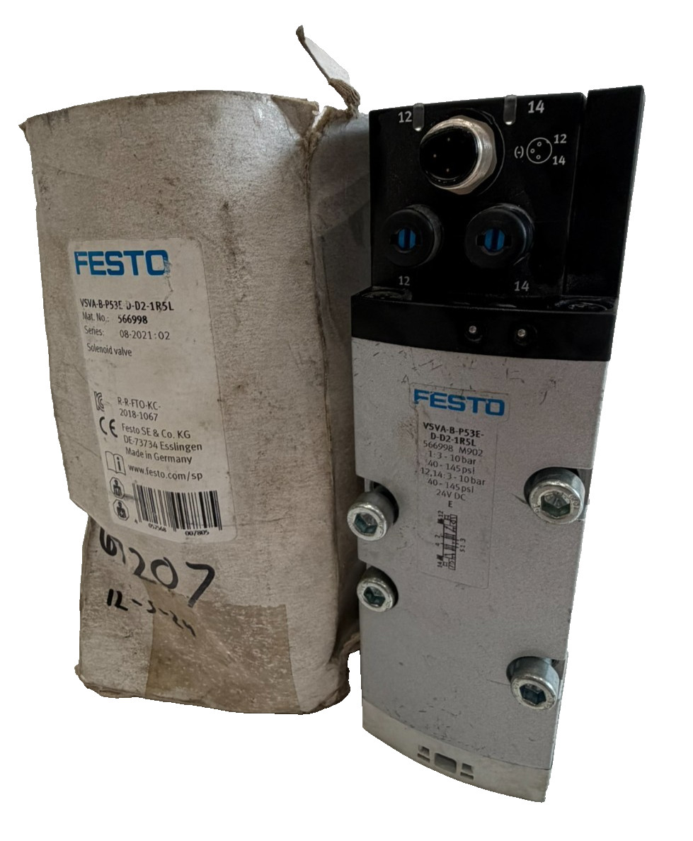NEW FESTO VSVA-B-P53E-D-D2-1R5L SOLENOID VALVE 566998 VSVABP53EDD21R5L