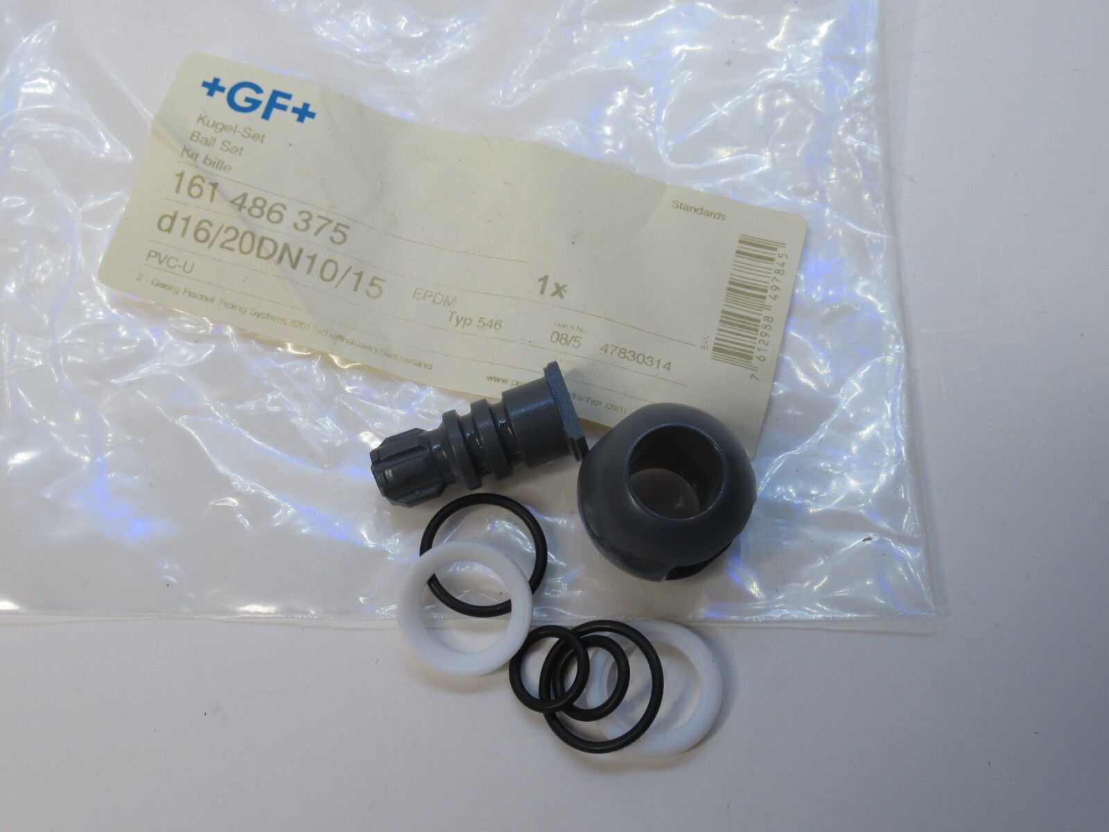 (NEW) GEORG FISCHER +GF+ 161-486-375 161 486 375 Ball Set PVC-U