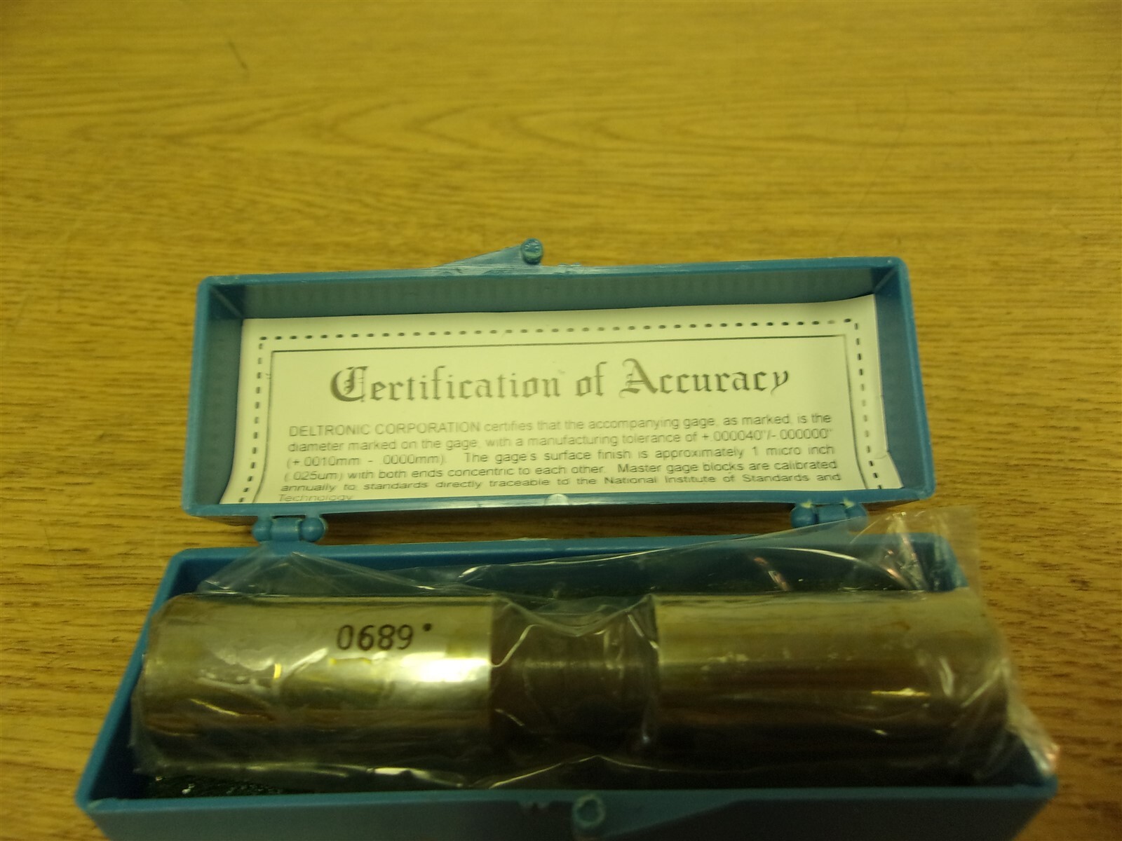 NEW Deltronic Pin Gage .6890 *FREE SHIPPING*