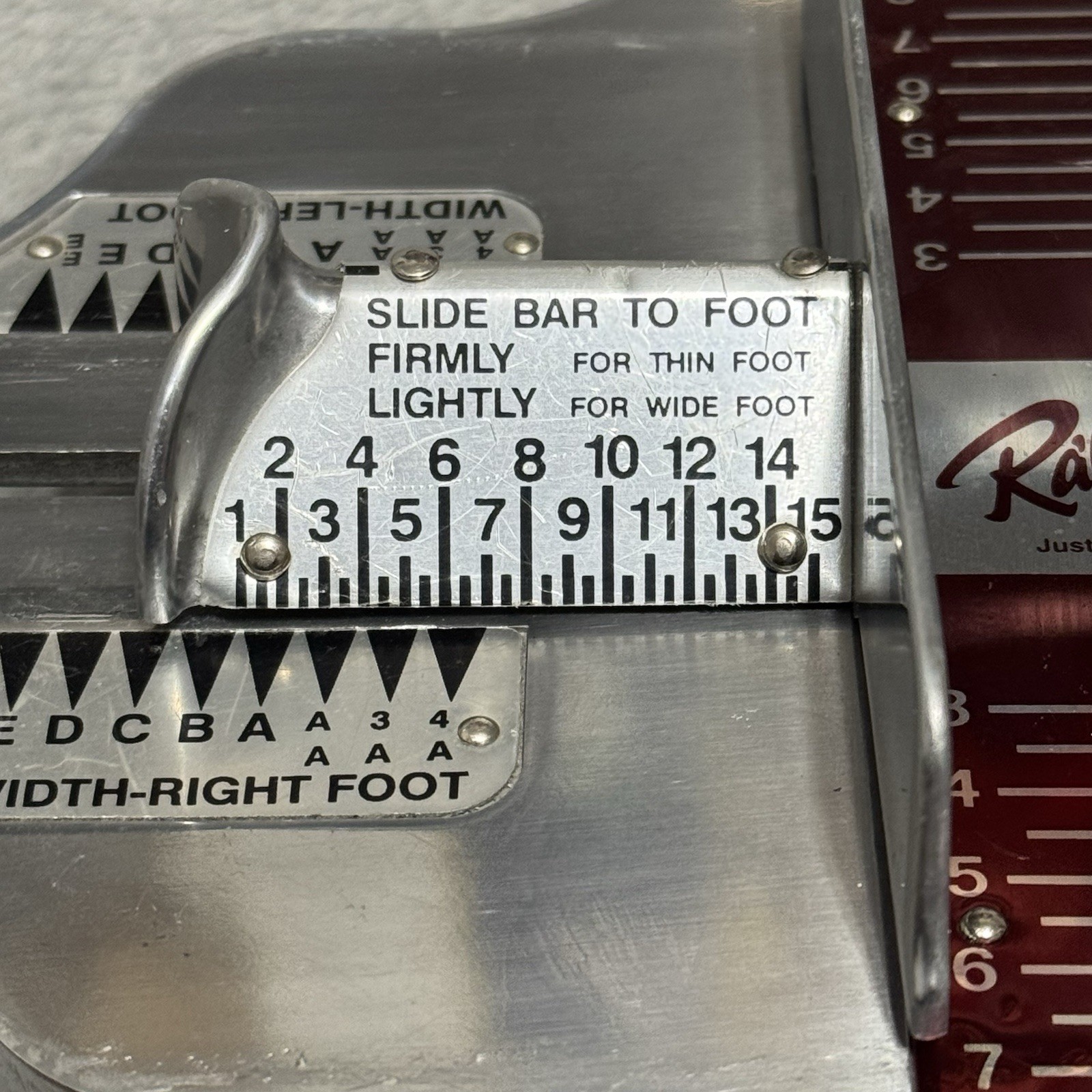 Vintage Ralyn Women’s Shoe Foot Measuring Device Brannock Style Aluminum Sizer