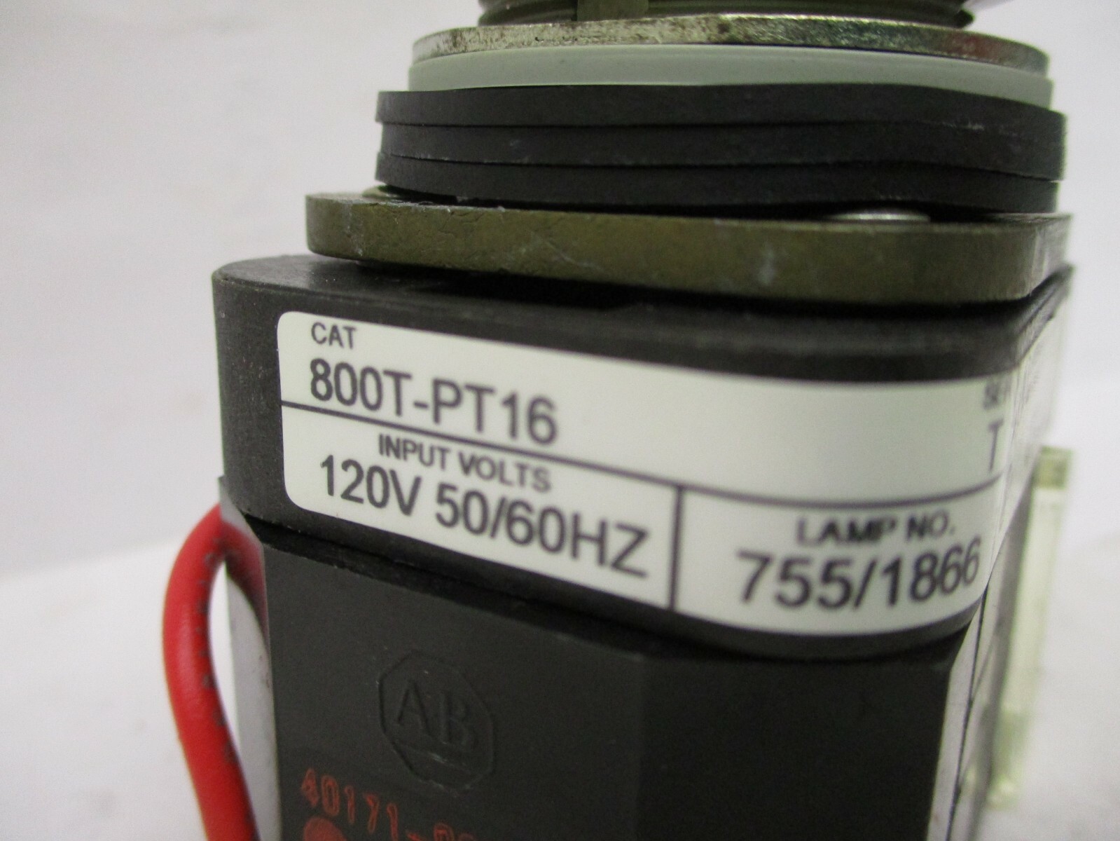 New Open Box Allen-Bradley 800T-PT16W Pilot Light Type 4, 13 White Lens A3907DH