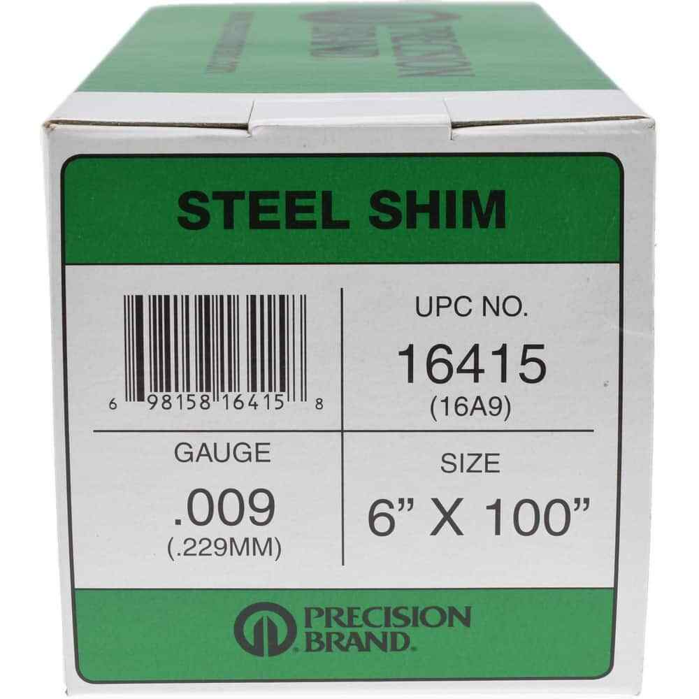 Made in USA Low Carbon Steel Shim Stock: 0.009″ Thick, 100″ Long, 6″ Wide