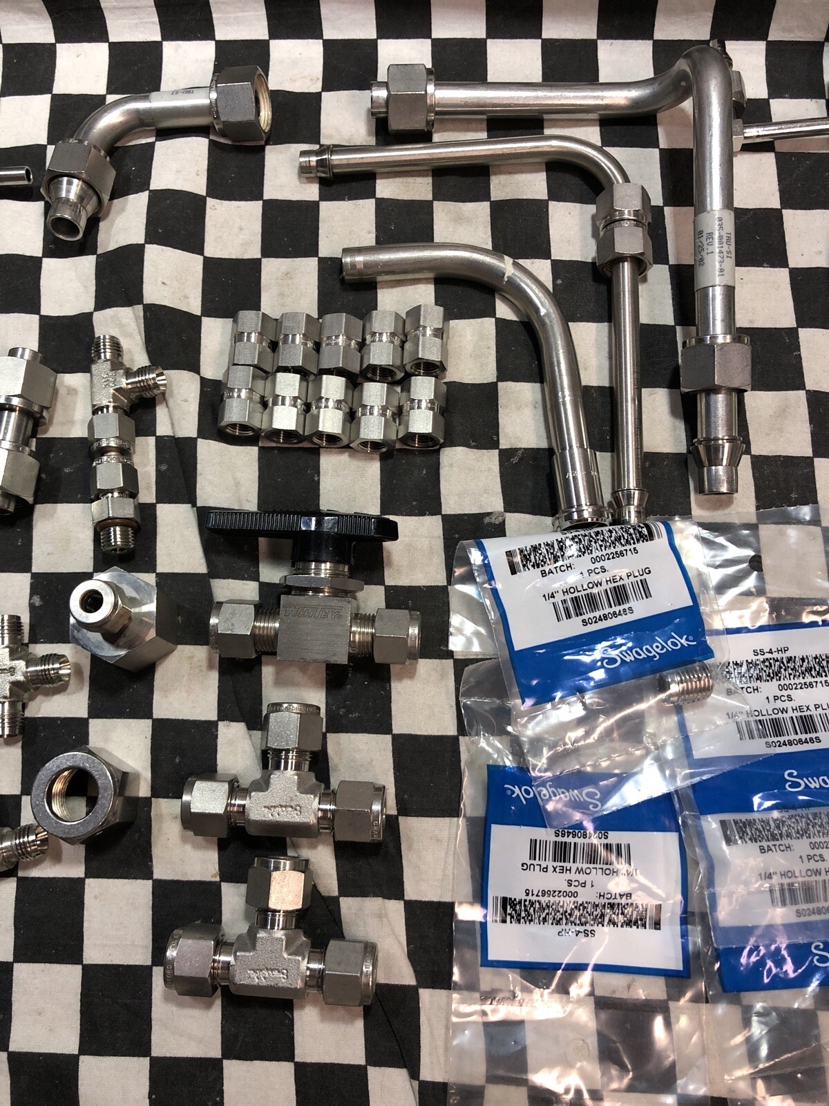 LOT SWAGELOK HAM LET TEE BALL VALVE CROSS UNION PORT COUPLING ELBOW 1/4″ TO 1/2″