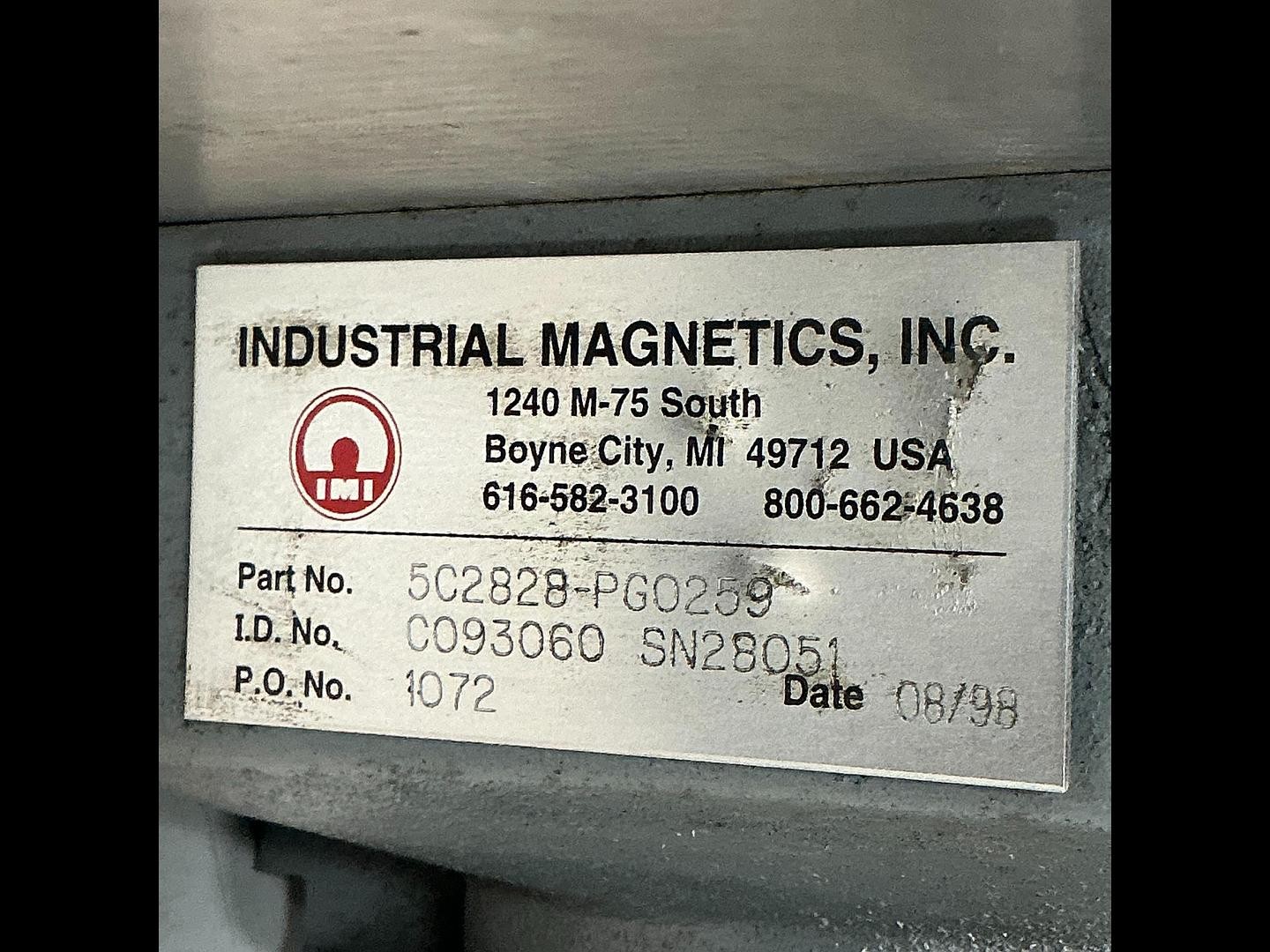INDUSTRIAL MAGNETICS 5C2828-PG0259 Drawer Magnet USED #151462