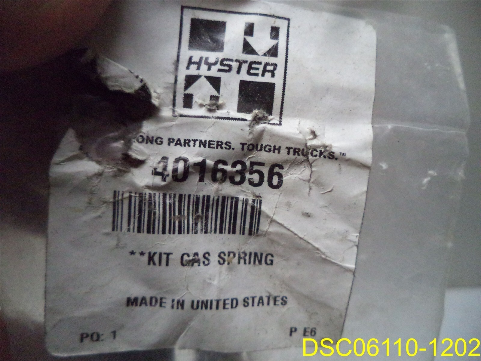HYSTER FORKLIFT 4016356 KIT GAS SPRING AND BALL STUD