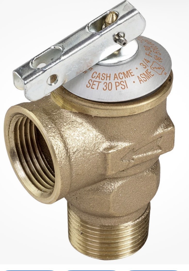 HTP 7250P-080 3/4″ Pressure Relief Valve 30 PSI M335M2-030