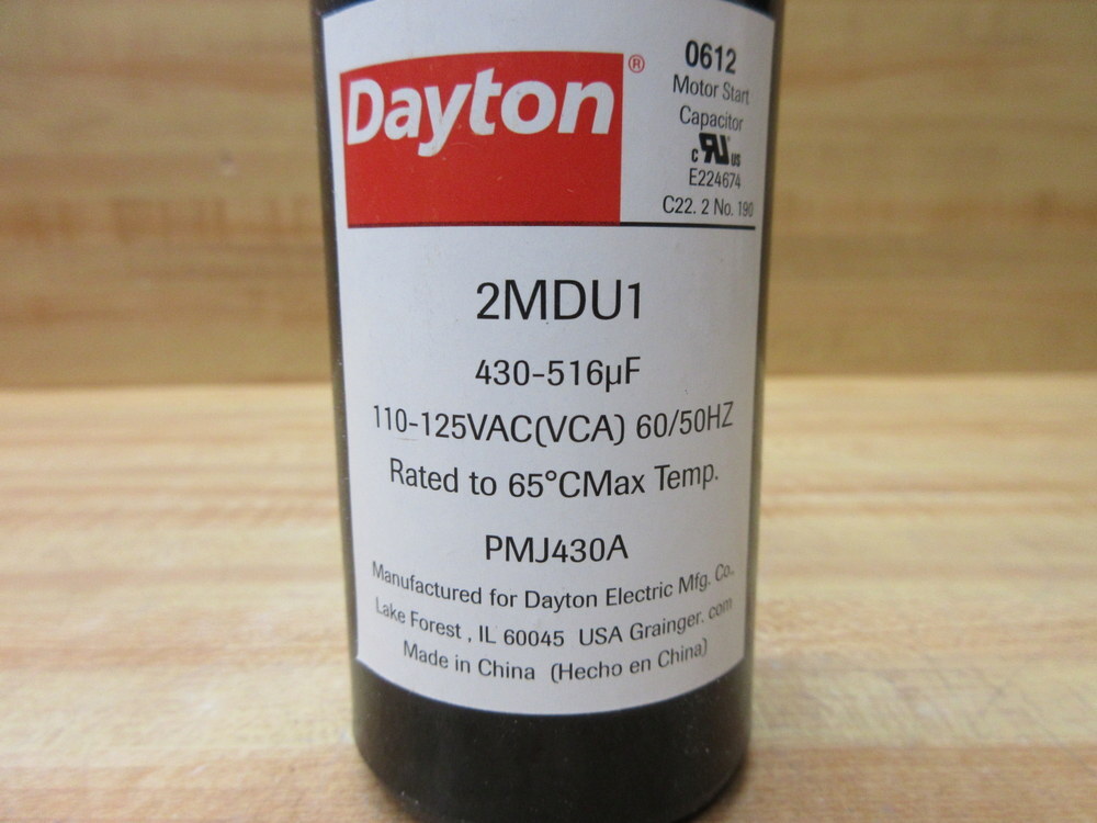 Dayton 2MDU1 Motor Start Capacitor 430-516µF