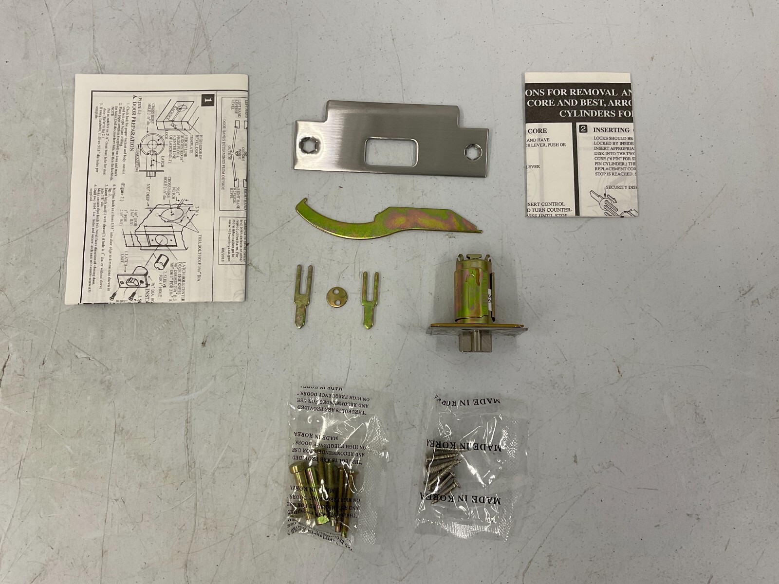 ARROW RL11BRR 26D IC Door Lever Lockset,Mechanical,Entrance 429L68