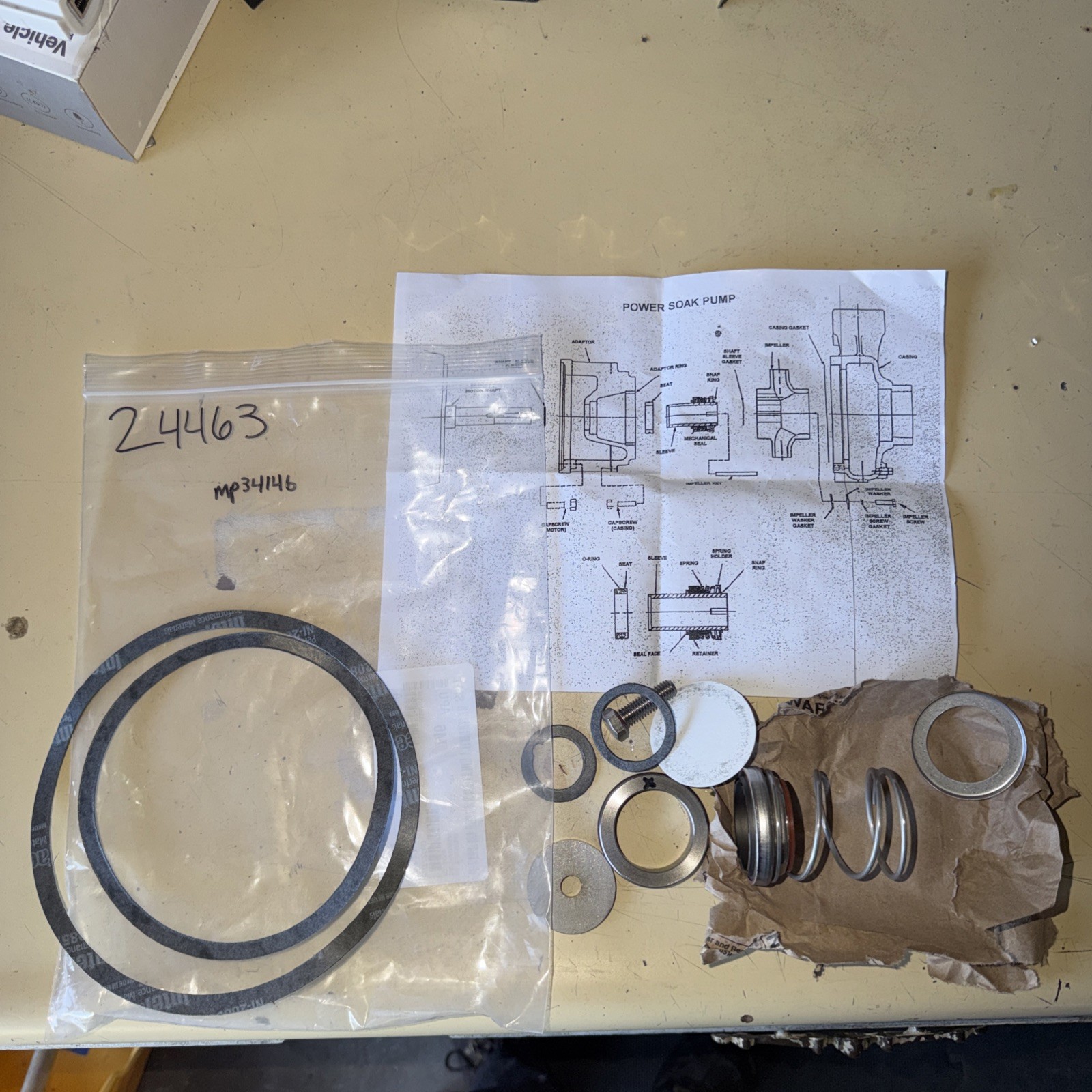 SEAL KIT for Power Soak Systems PWSK24463